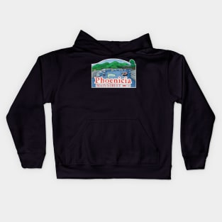 Phoenicia town sign Kids Hoodie